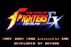 King of Fighters EX Neo Blood title screen for GameBoy Advance